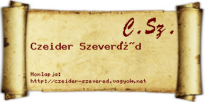 Czeider Szeveréd névjegykártya